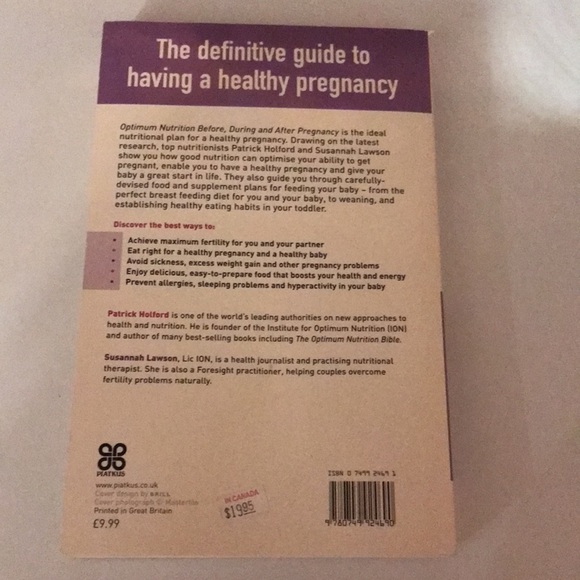 Book - Optimum nutrition before, during and after pregnancy - Picture 2 of 6